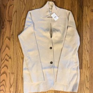 NWT. J. Crew Oatmeal colored sweater blazer
